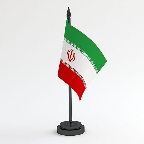 Table Flag Iran 3D model