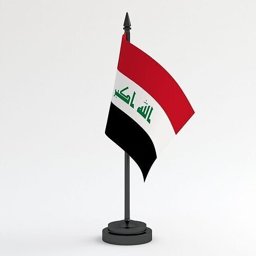 Table Flag Iraq 3D model