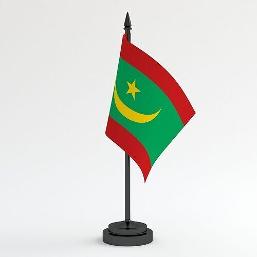 Table Flag Mauritania 3D model