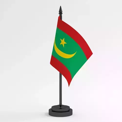 Table Flag Mauritania 3D model