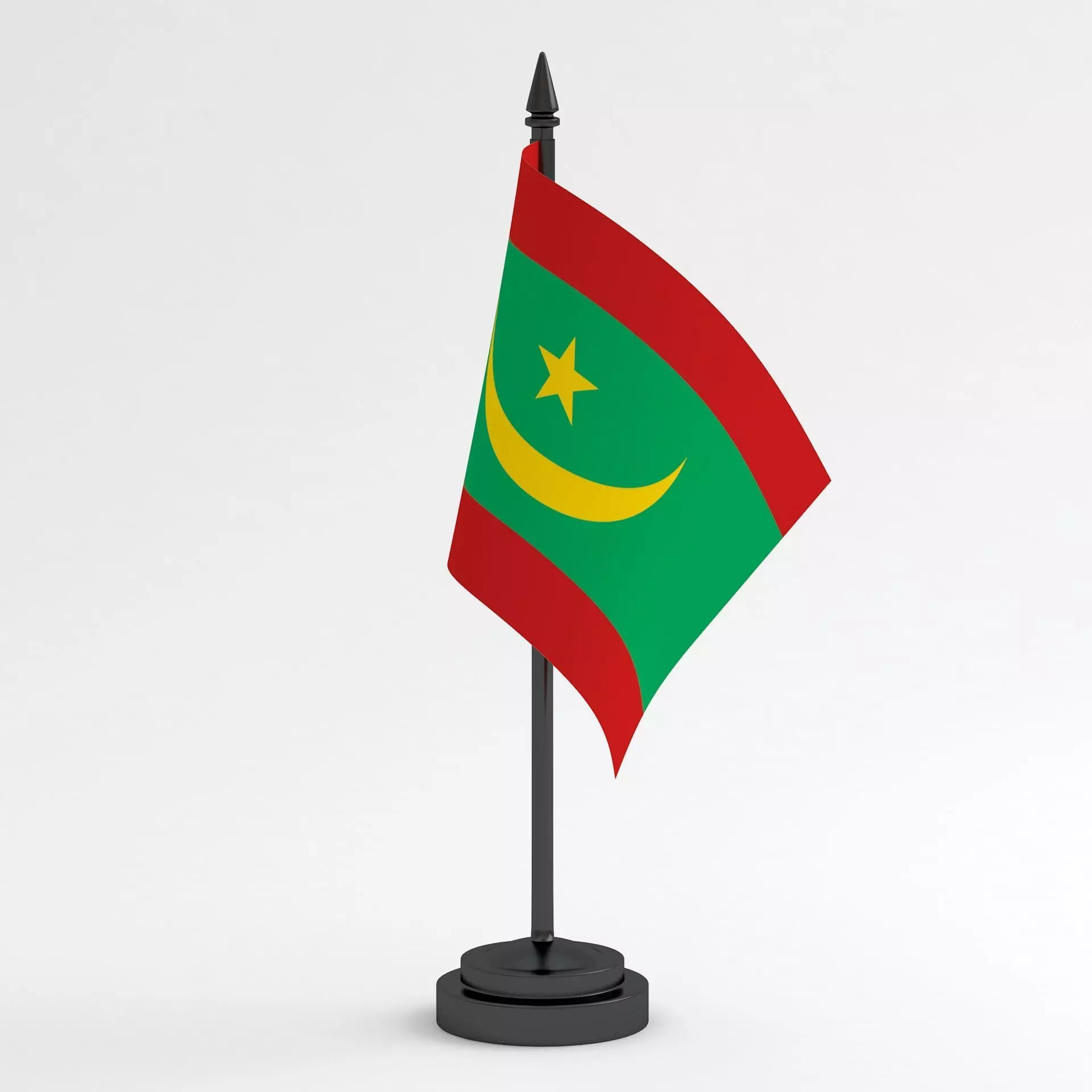 Table Flag Mauritania 3D model