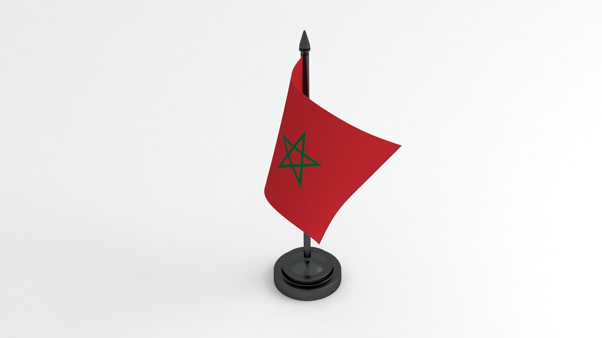 Table Flag Morocco 3D model_4