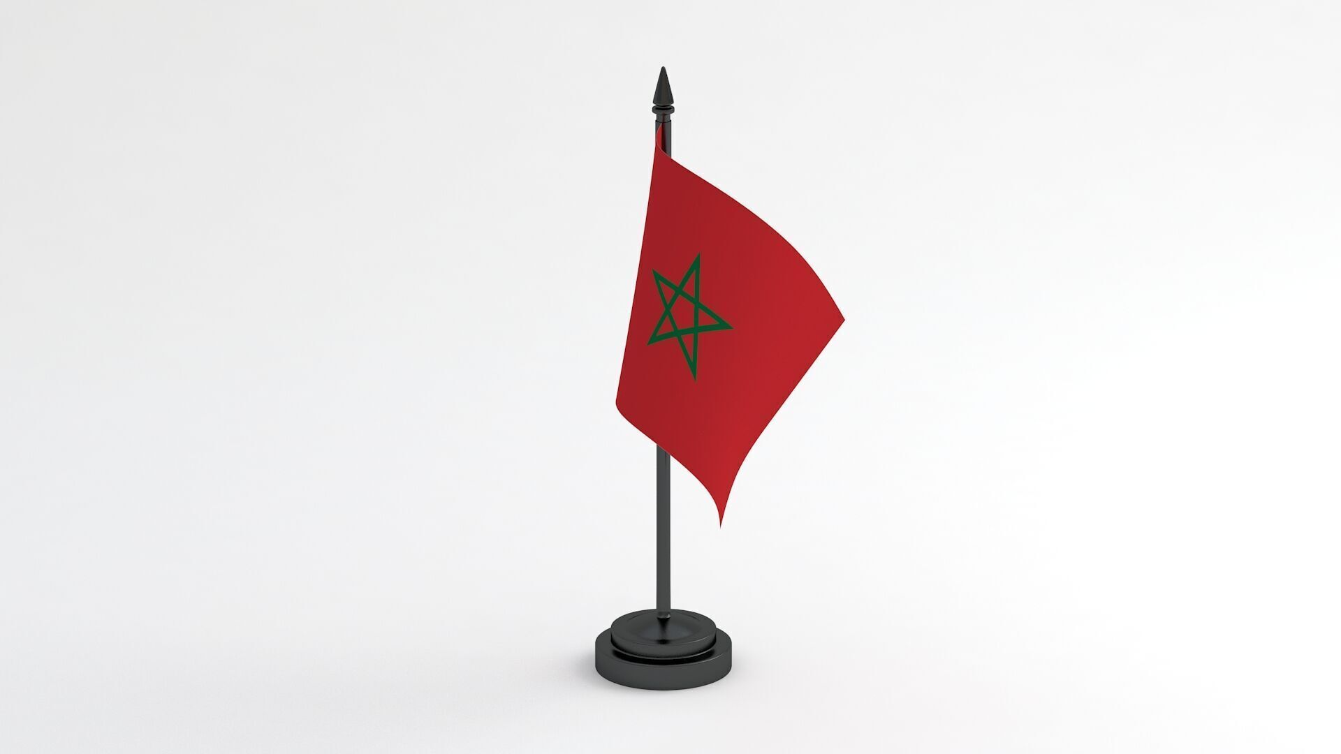 Table Flag Morocco 3D model_1