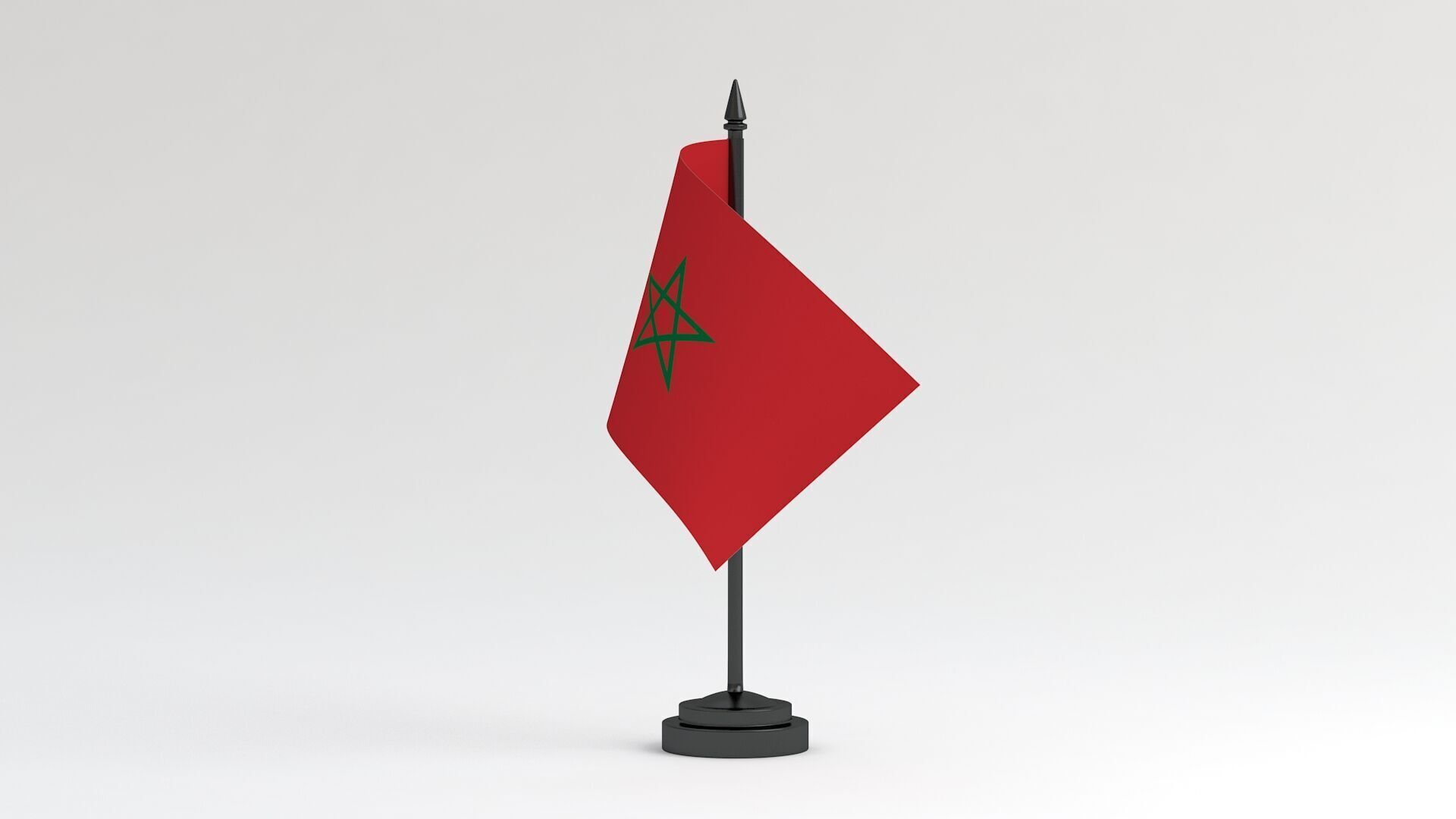 Table Flag Morocco 3D model_2