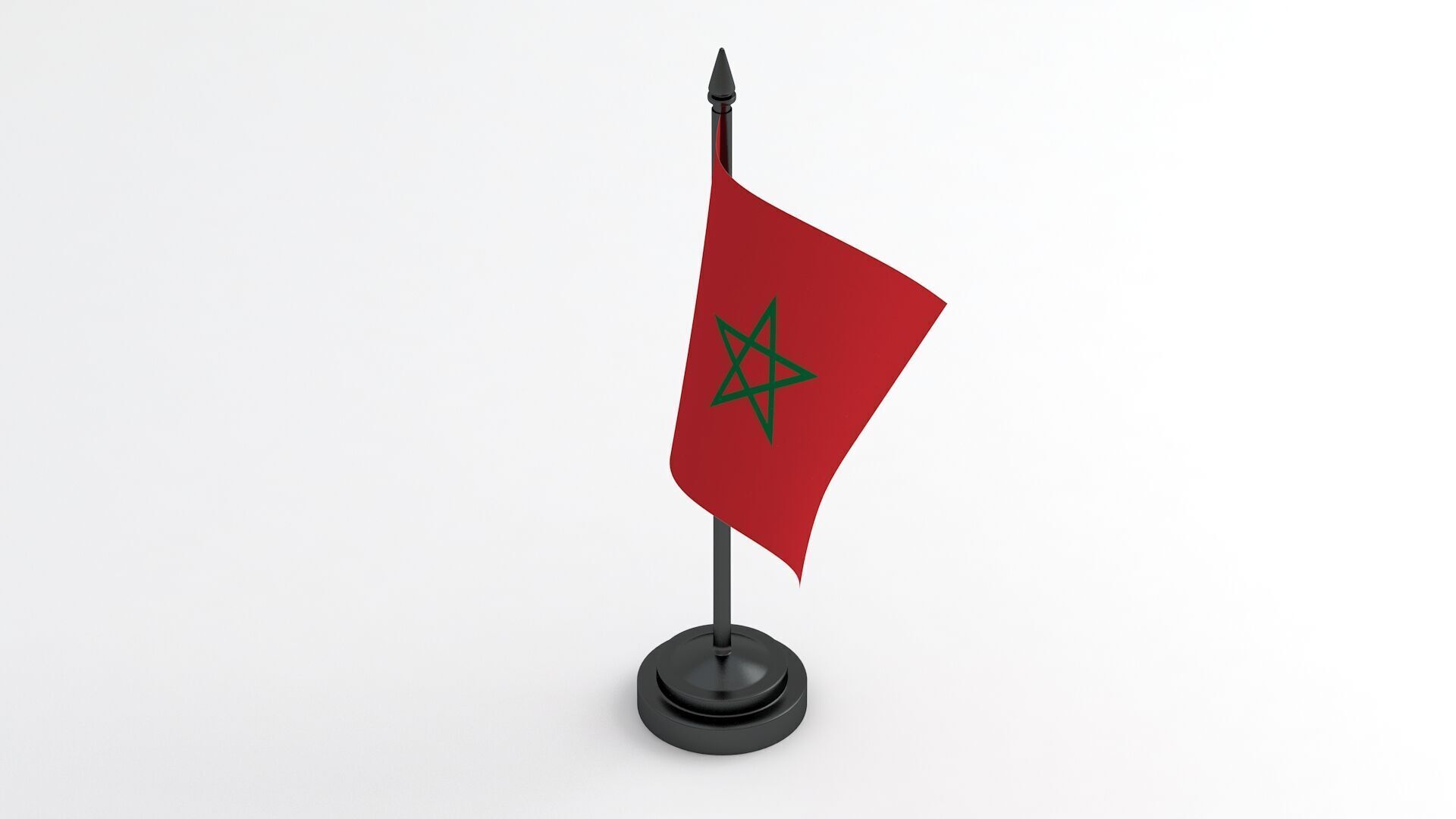 Table Flag Morocco 3D model_3