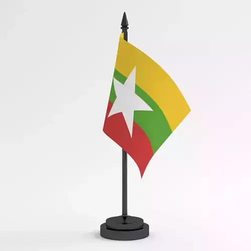 Table Flag Myanmar 3D model