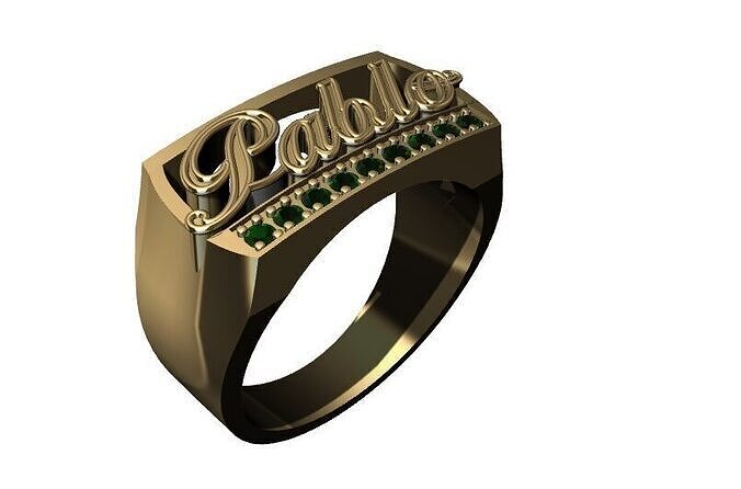 Anillo nombre Pablo  3D print model