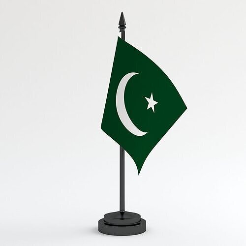 Table Flag Pakistan 3D model