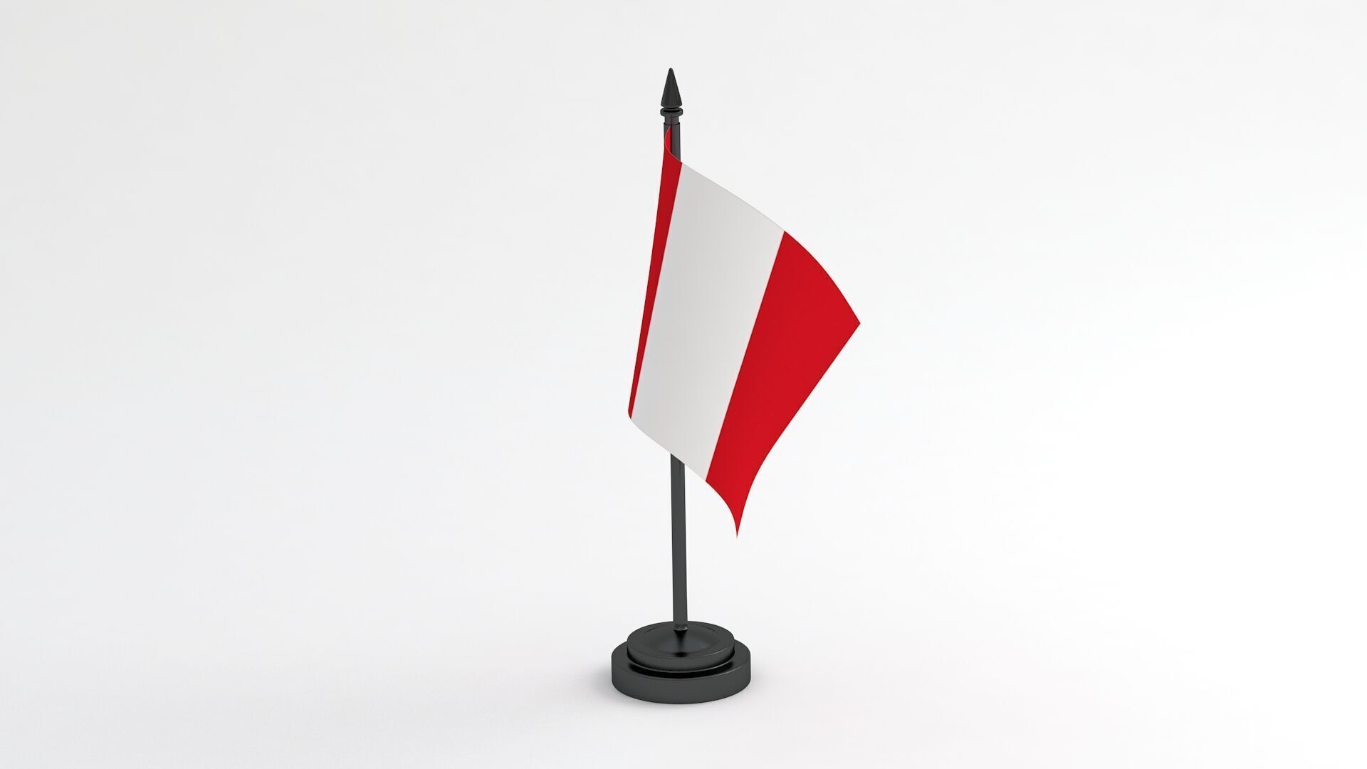 Table Flag Peru 3D model_1