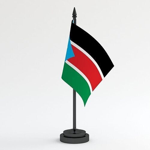 Table Flag South Sudan 3D model