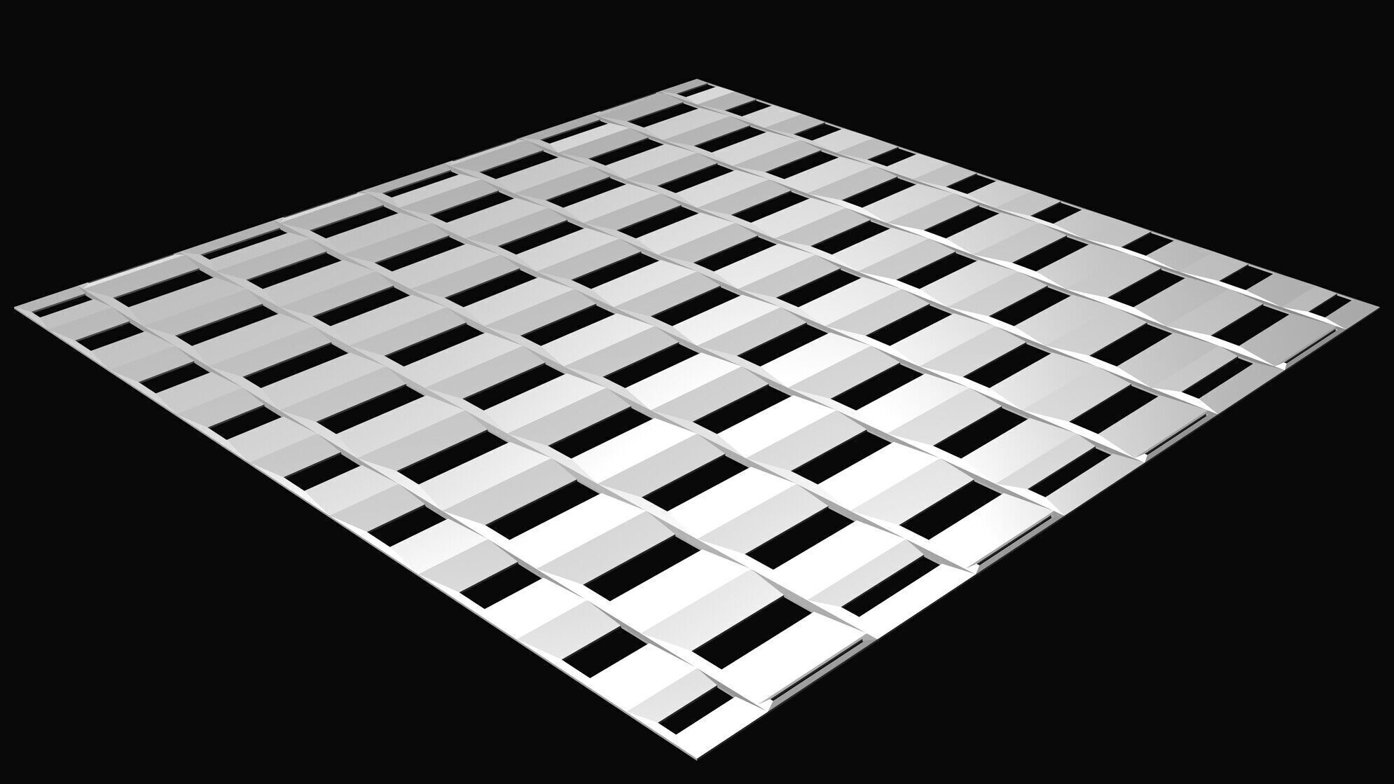 3D Perforated panel with 22 percent opening 25O09 3D model_3