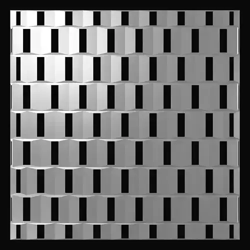 3D Perforated panel with 22 percent opening 25O09 3D model