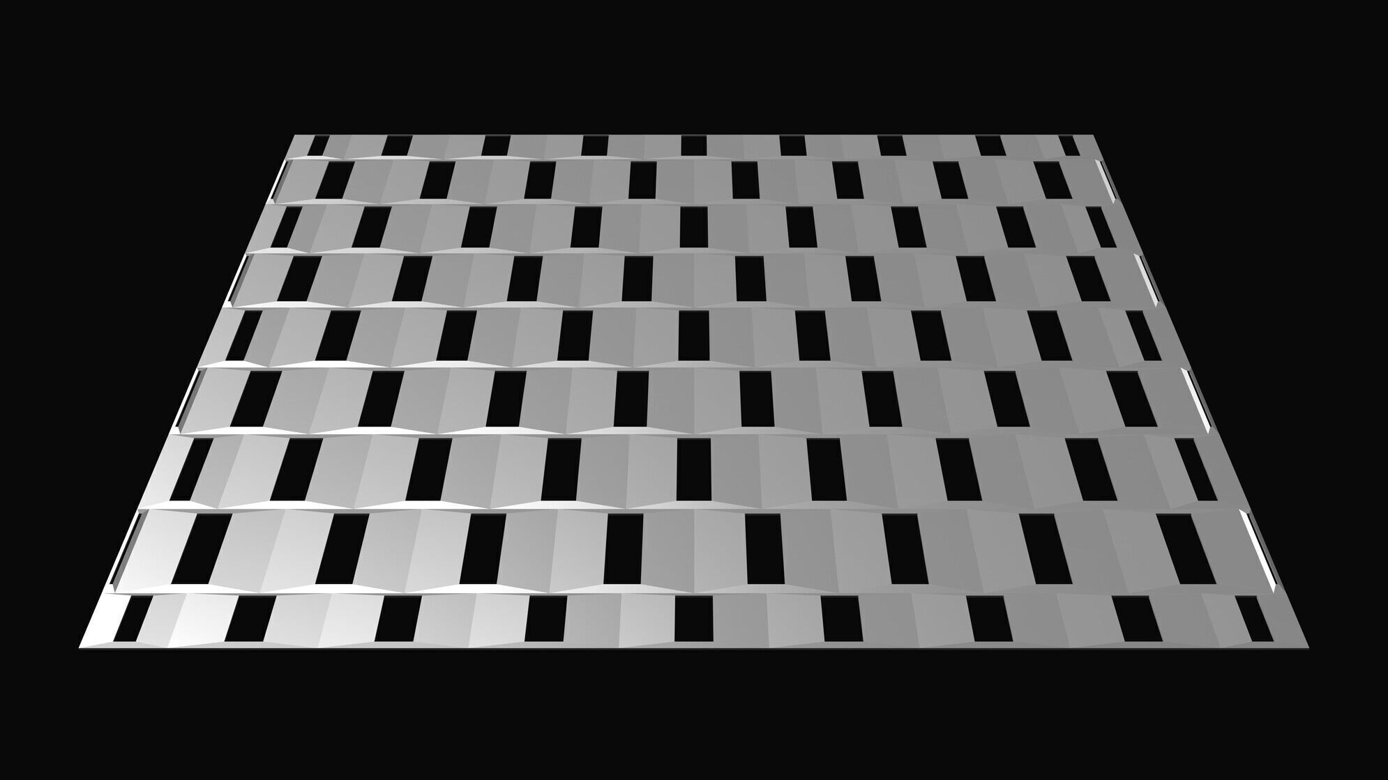 3D Perforated panel with 22 percent opening 25O09 3D model_1