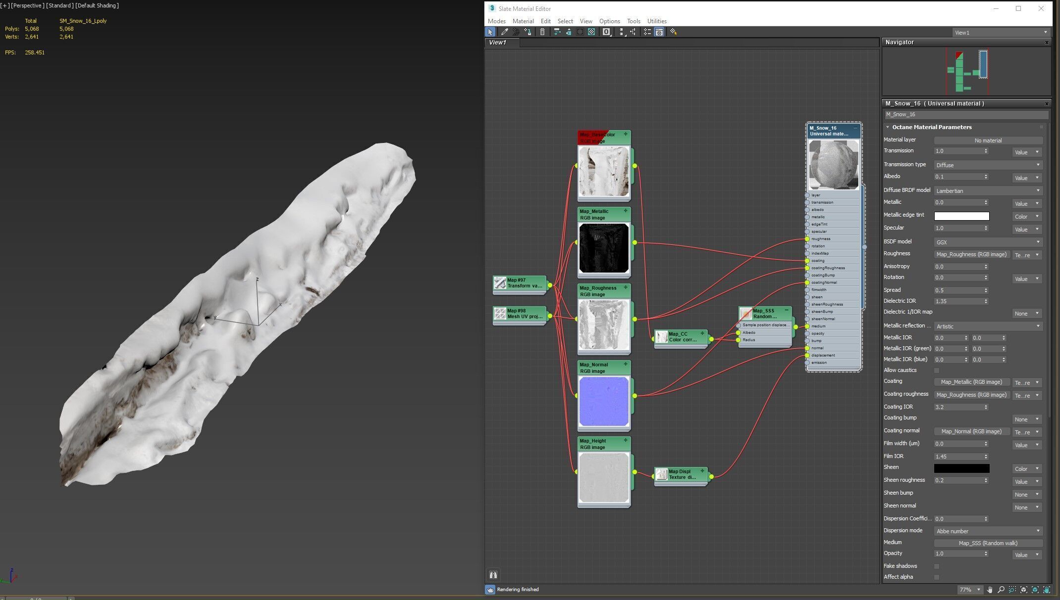 Snow 16 PBR Low-poly 3D model_13