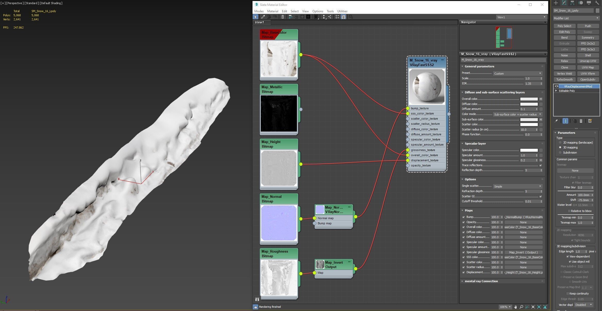 Snow 16 PBR Low-poly 3D model_14