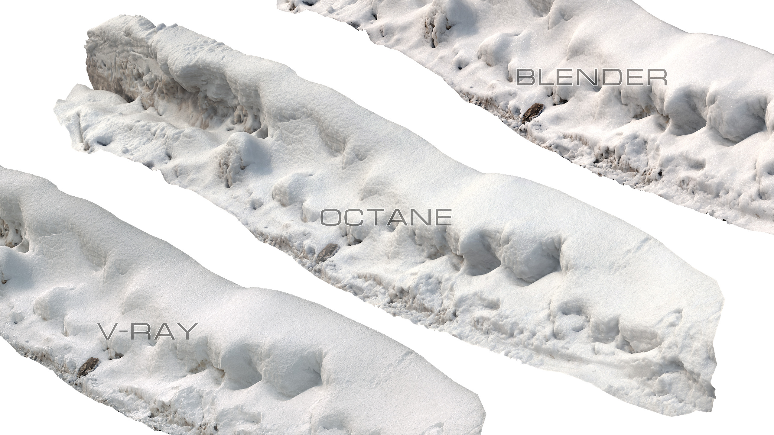 Snow 16 PBR Low-poly 3D model_1