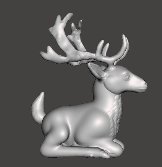 LYING STAG REALISTIC FIGURE MODEL ANIMAL CREATURE WILDLIFE 3D print model_2
