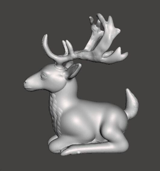 LYING STAG REALISTIC FIGURE MODEL ANIMAL CREATURE WILDLIFE 3D print model_3