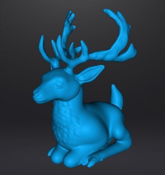 LYING STAG REALISTIC FIGURE MODEL ANIMAL CREATURE WILDLIFE 3D print model_10