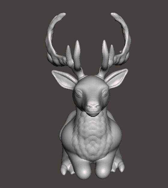LYING STAG REALISTIC FIGURE MODEL ANIMAL CREATURE WILDLIFE 3D print model_1