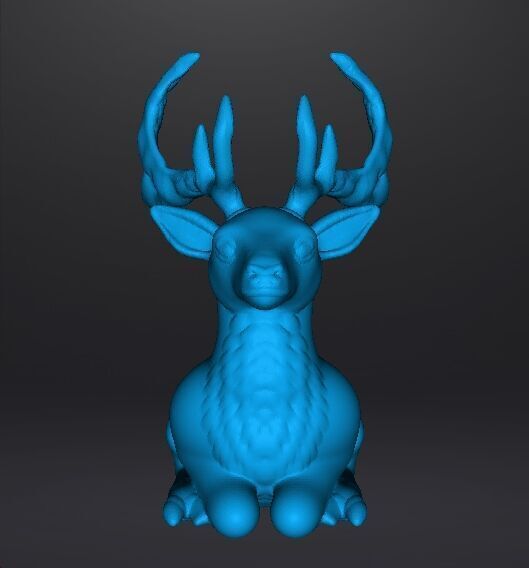 LYING STAG REALISTIC FIGURE MODEL ANIMAL CREATURE WILDLIFE 3D print model_8