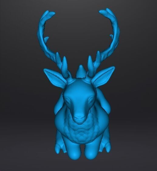 LYING STAG REALISTIC FIGURE MODEL ANIMAL CREATURE WILDLIFE 3D print model_11
