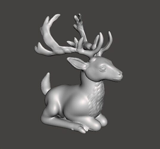LYING STAG REALISTIC FIGURE MODEL ANIMAL CREATURE WILDLIFE 3D print model