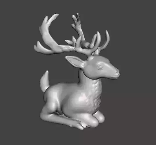 LYING STAG REALISTIC FIGURE MODEL ANIMAL CREATURE WILDLIFE 3D print model