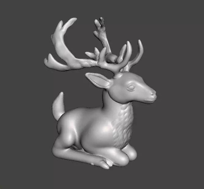 LYING STAG REALISTIC FIGURE MODEL ANIMAL CREATURE WILDLIFE 3D print model_0