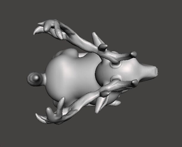 LYING STAG REALISTIC FIGURE MODEL ANIMAL CREATURE WILDLIFE 3D print model_6