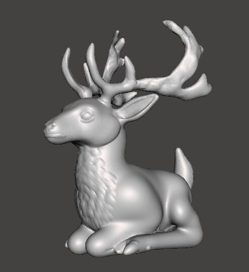 LYING STAG REALISTIC FIGURE MODEL ANIMAL CREATURE WILDLIFE 3D print model_4