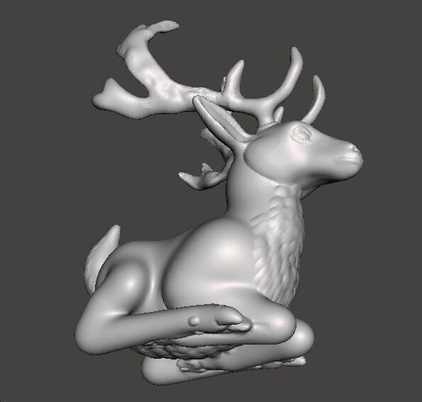 LYING STAG REALISTIC FIGURE MODEL ANIMAL CREATURE WILDLIFE 3D print model_7