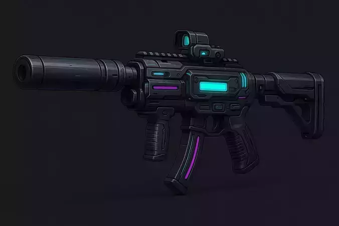 Neon Phantom SMG