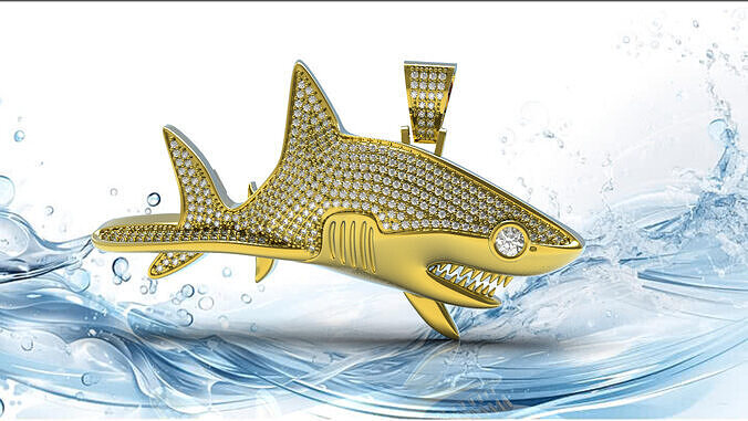 PENDENT SHARK Low-poly 3D model