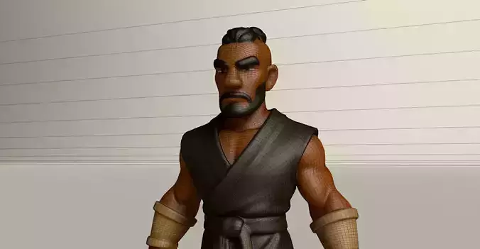 Stylized Game Ready Human Character Rigged named Jack Low-poly 3D model