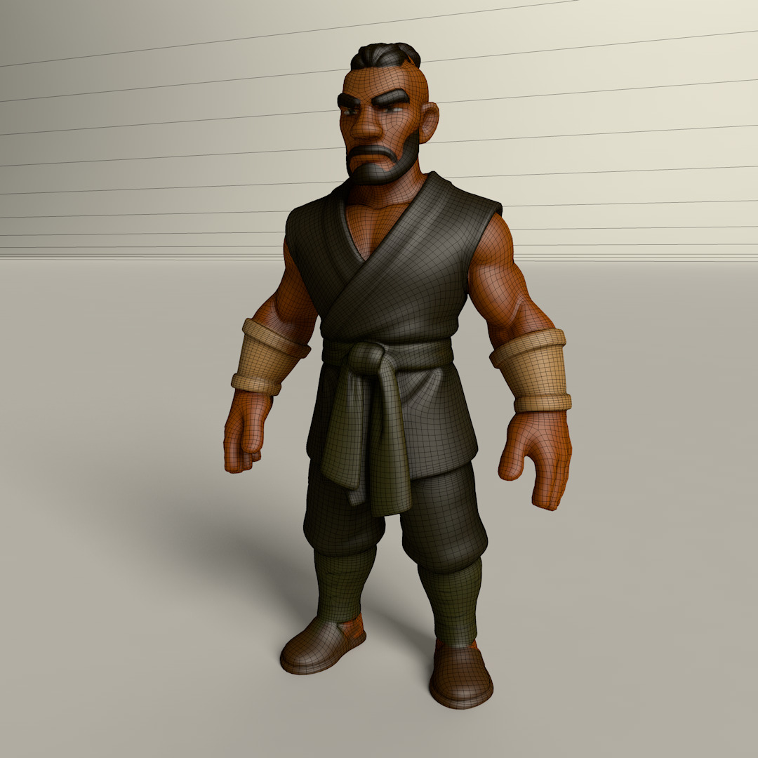 Stylized Game Ready Human Character Rigged named Jack Low-poly 3D model_2