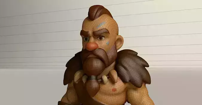 Stylized Game Ready Human Character Rigged named John