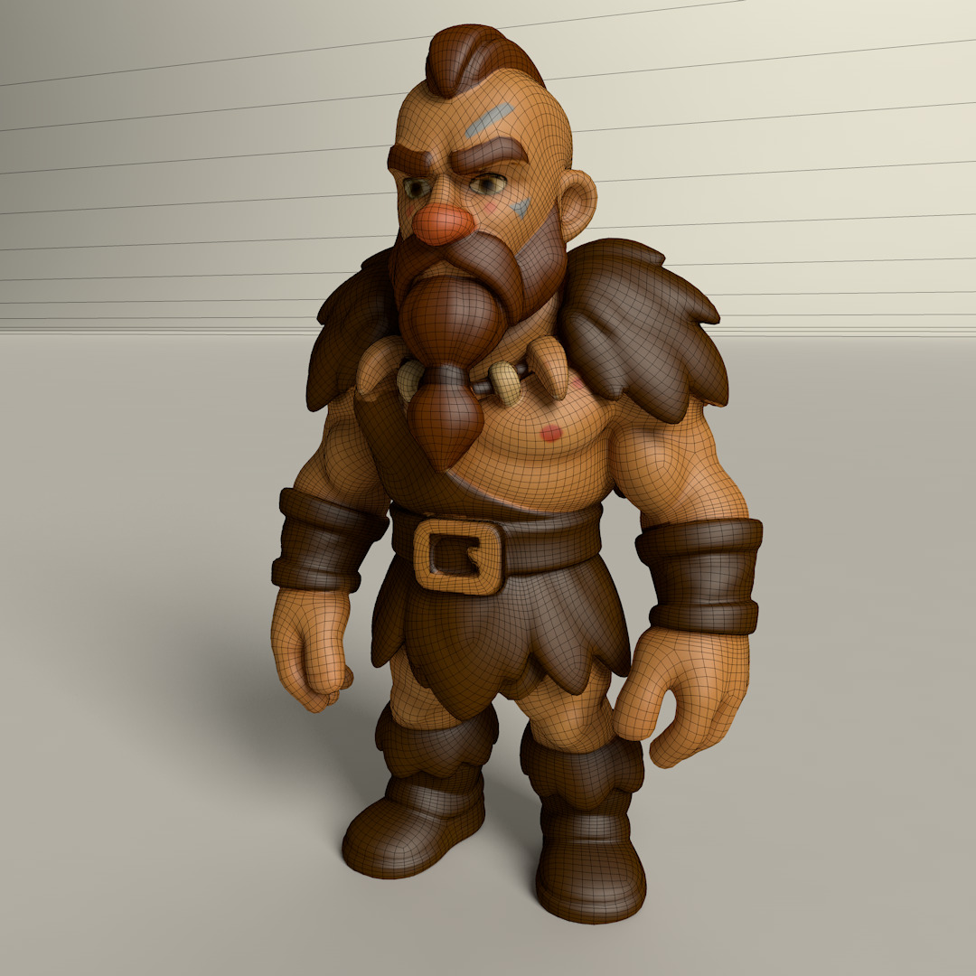 Stylized Game Ready Human Character Rigged named John Low-poly 3D model_2