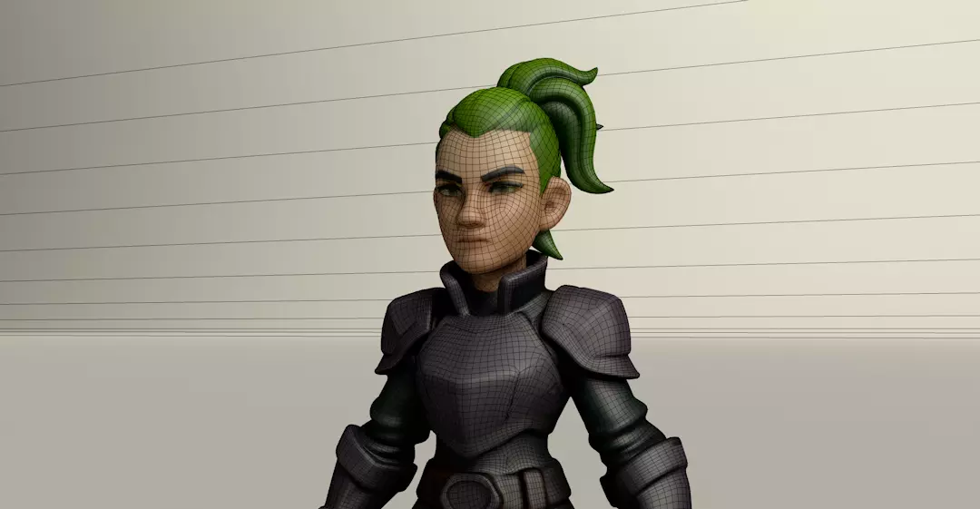 Stylized Game Ready Human Character Rigged named Kidor Low-poly 3D model_0