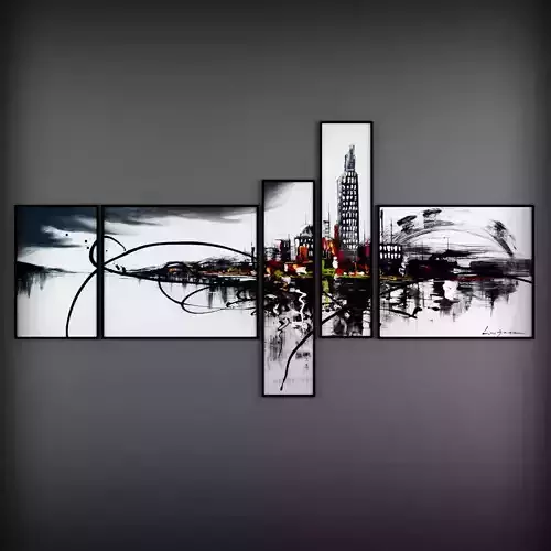 Picture Frames Low-poly 3D model