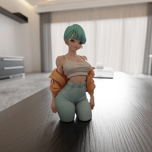 Bulma pin-up 3D print model