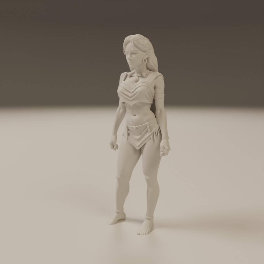 pocahontas  pin-up 3D print model_9