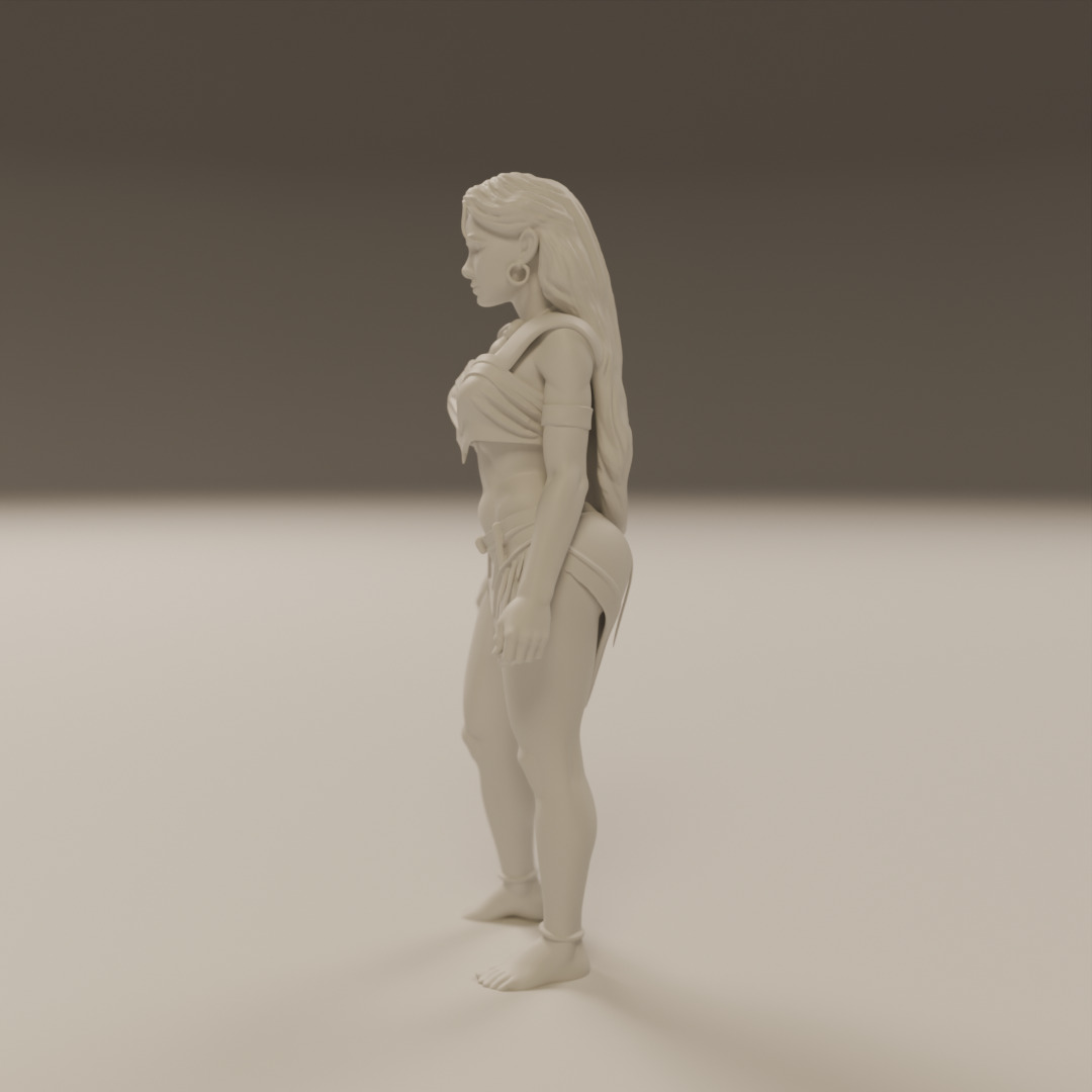pocahontas  pin-up 3D print model_3
