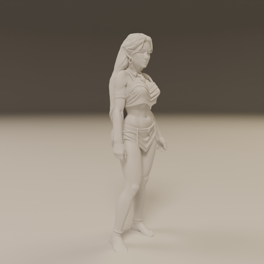 pocahontas  pin-up 3D print model_7