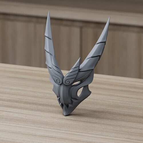 Blood Moon Yasuo Cosplay Mask 3D print model