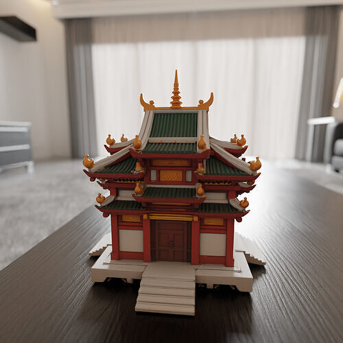 chinese temple 3D print model