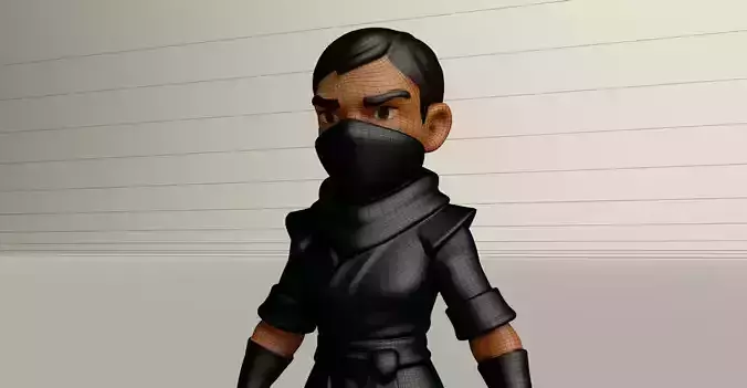 Stylized Game Ready Human Character Rigged named Kujina