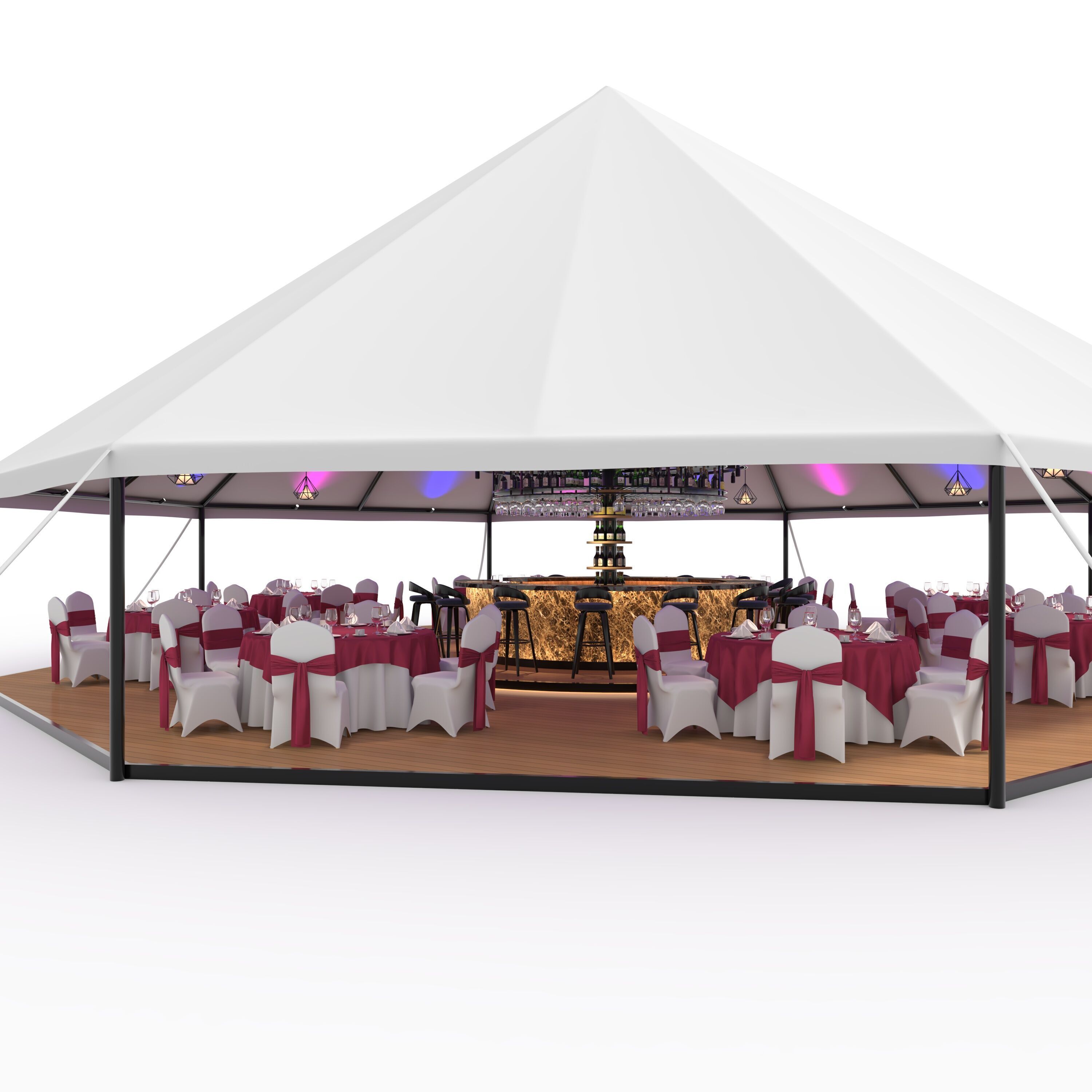 Party Tent 02 3D model_3