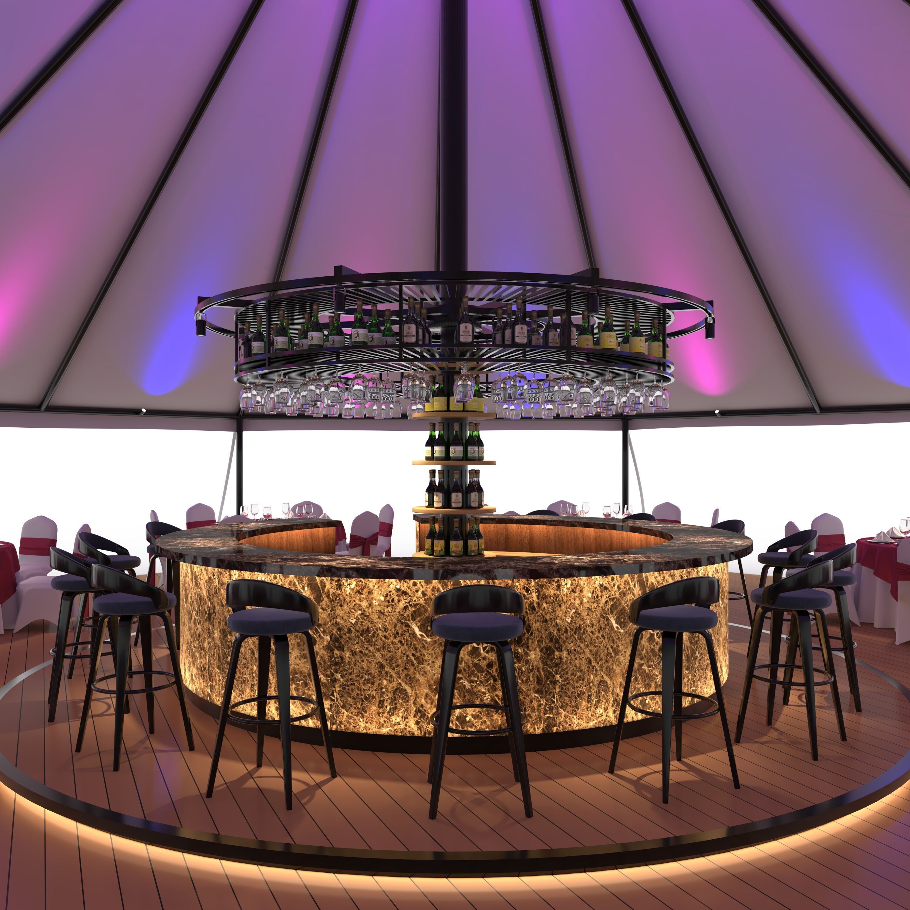 Party Tent 02 3D model_7