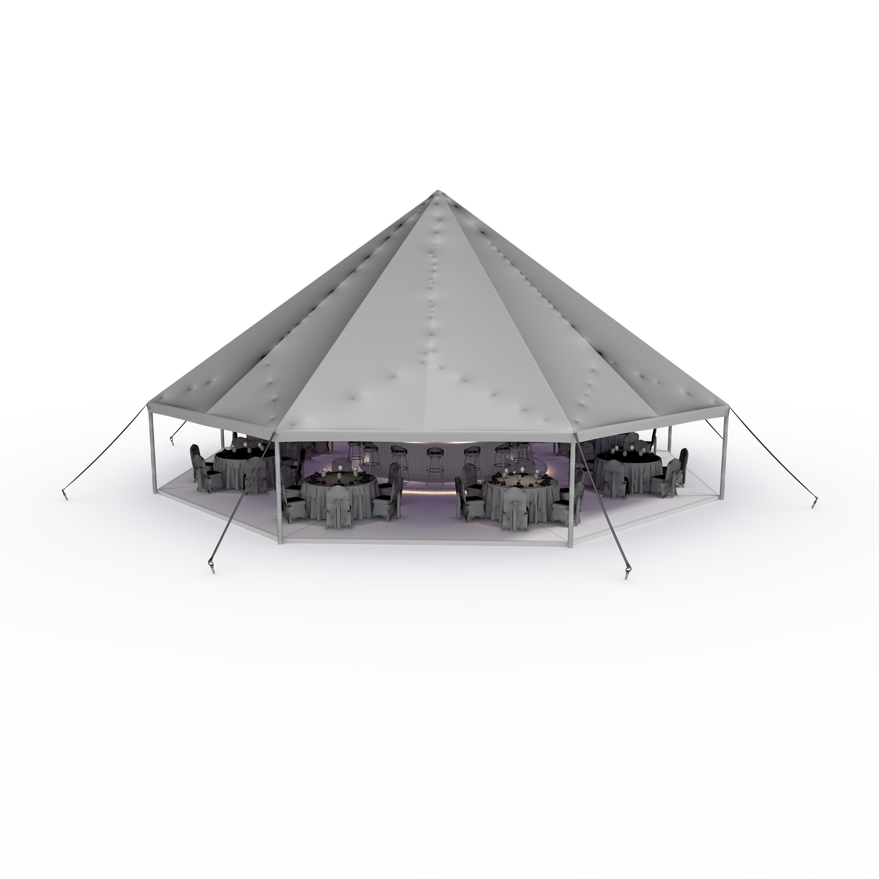 Party Tent 02 3D model_1